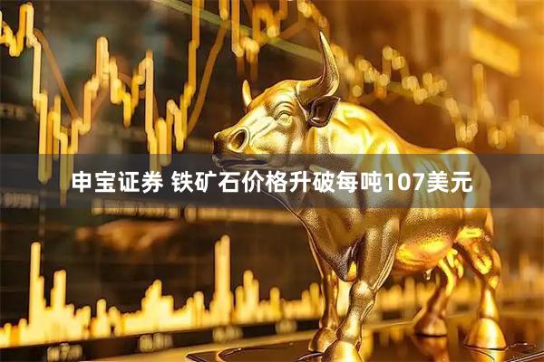 申宝证券 铁矿石价格升破每吨107美元