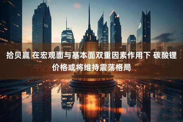拾贝赢 在宏观面与基本面双重因素作用下 碳酸锂价格或将维持震荡格局